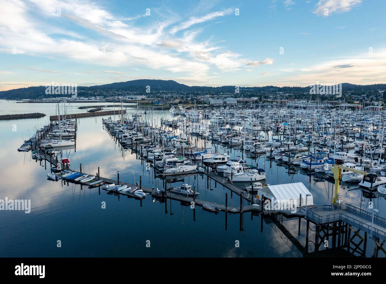 The Gorgeous Sea Port Town of Anacortes Washington Stock Photo