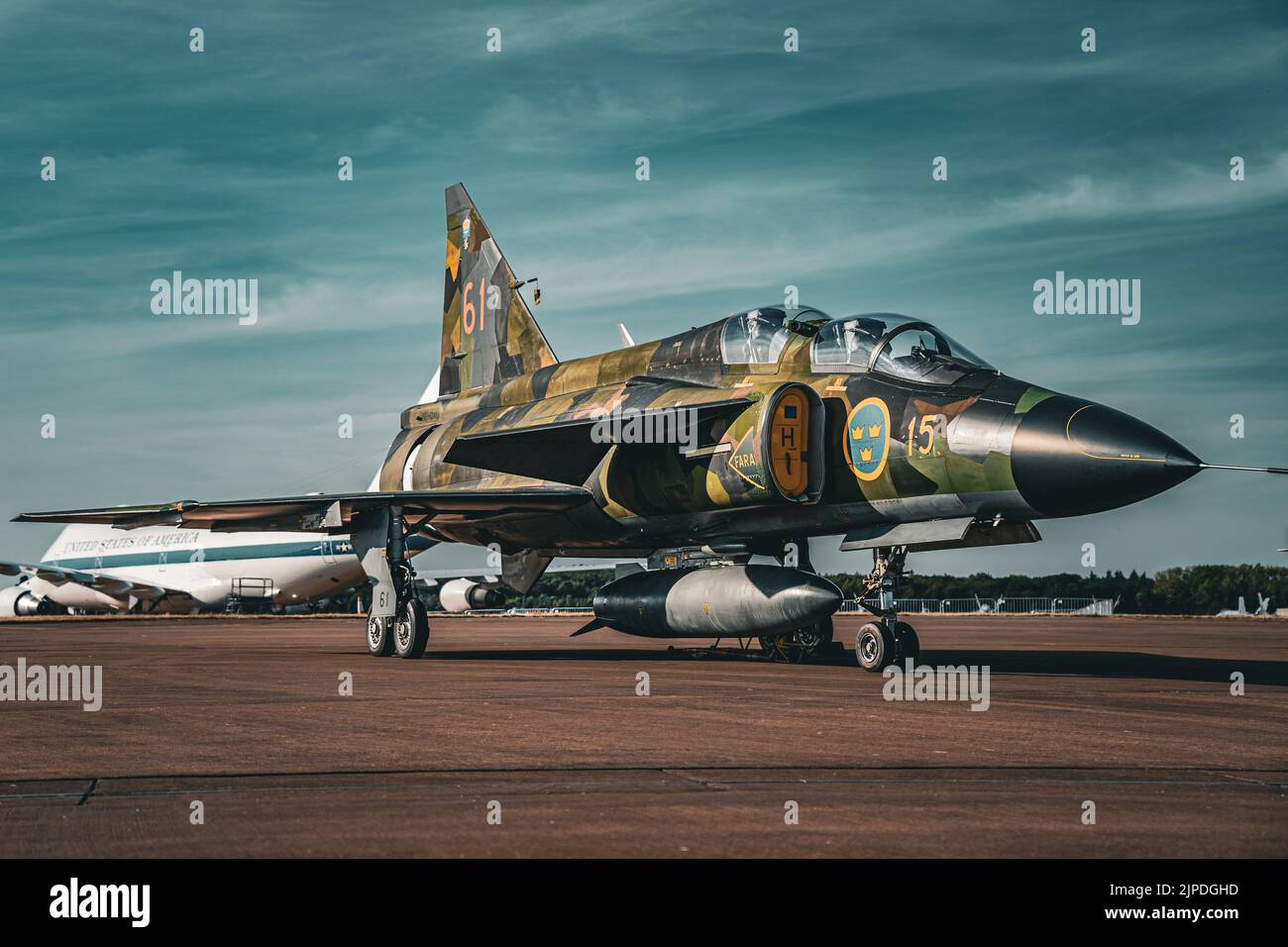SAAB Sk37E Viggen Stock Photo Alamy