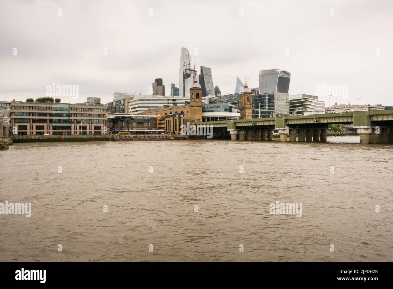 Cannon Street Railway Bridge and Walbrook Wharf in the City of London