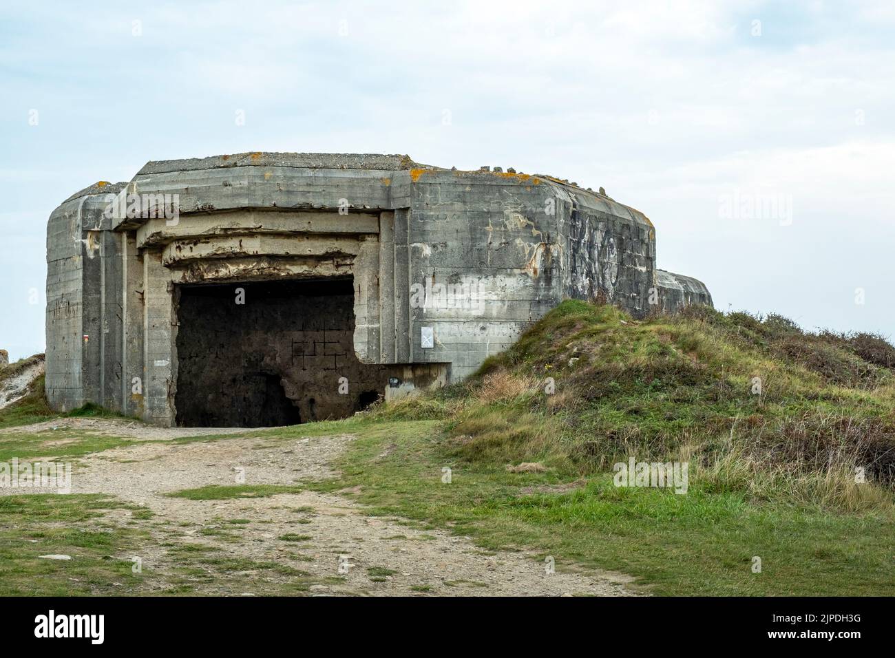 bomb shelter, bunker ruin, bomb shelters Stock Photo