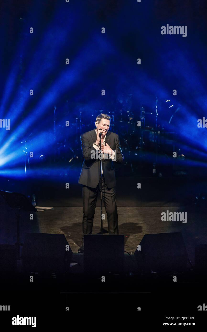 Tony Hadley Performing In Venue Cymru Llandudno North Wales Stock tony-hadley-performing-in-venue-cymru-llandudno-north-wales-stock