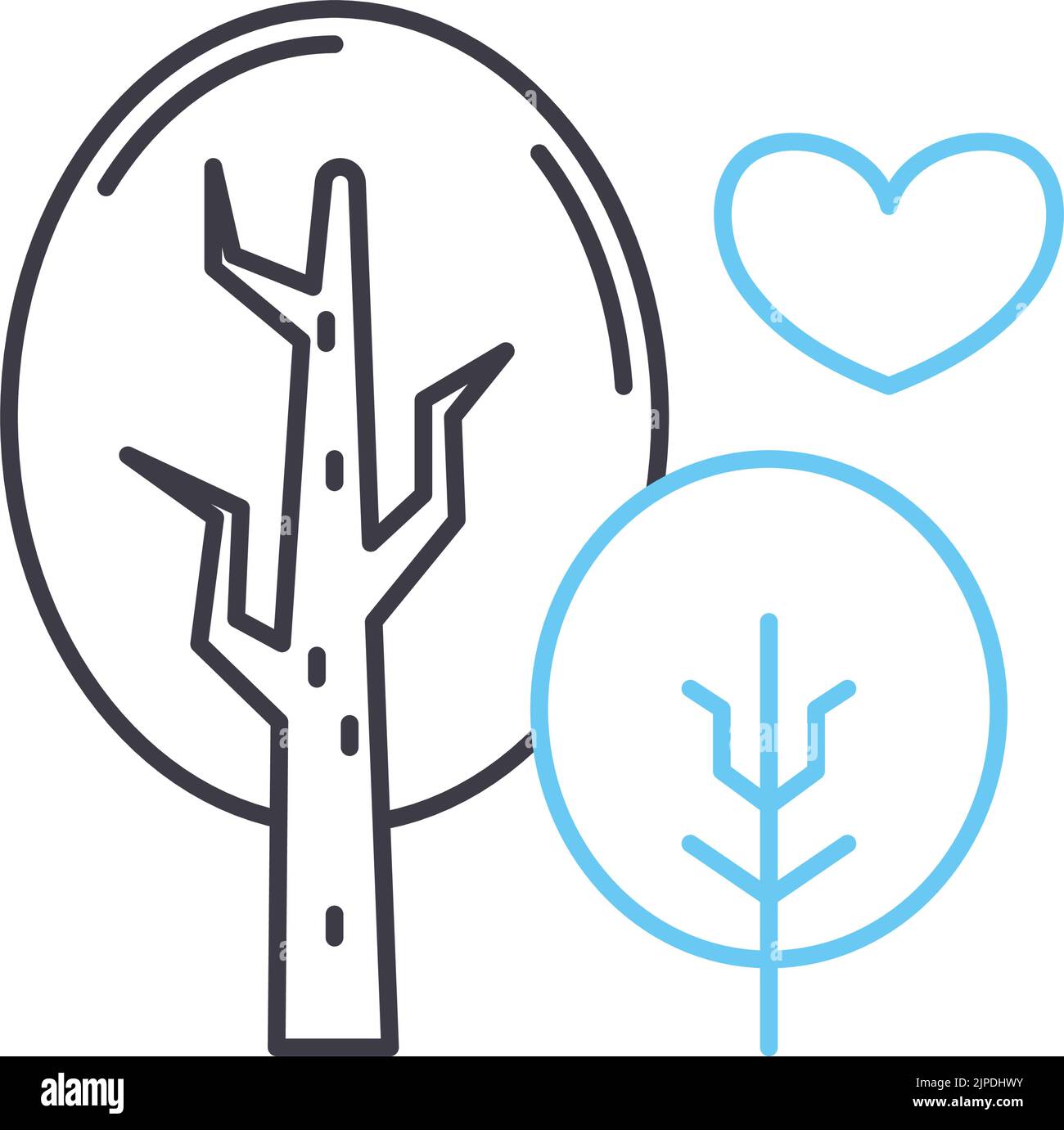 wildlife line icon, outline symbol, vector illustration, concept sign Stock Vector