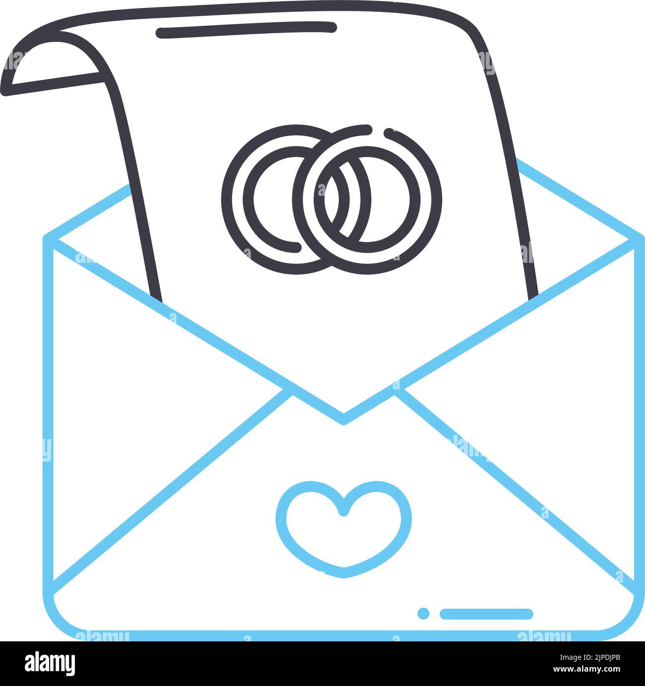 wedding vows line icon, outline symbol, vector illustration, concept ...