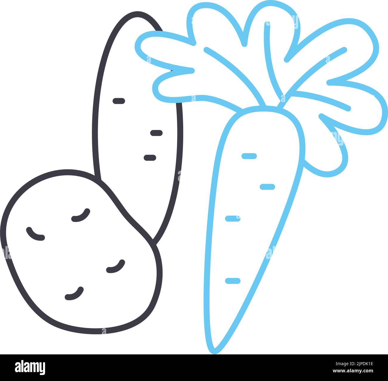 vegetable line icon, outline symbol, vector illustration, concept sign ...