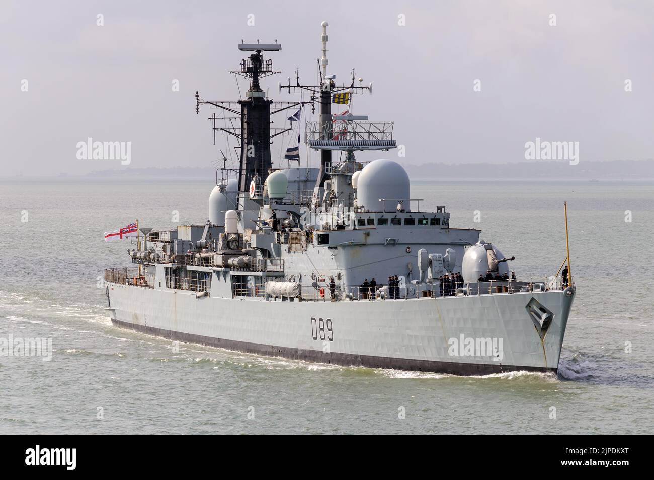 HMS Exeter (D89) was a Type 42 destroyer operated by the Royal Navy - April 2008. Stock Photo