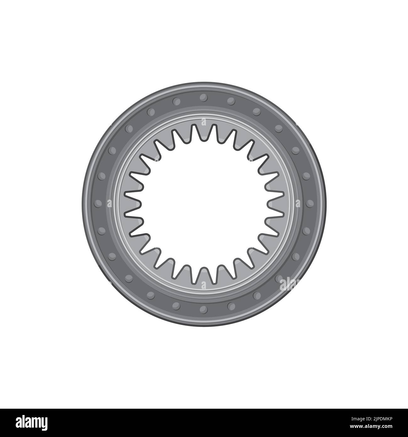 Bearings machine element isolated realistic icon. Vector grease roller