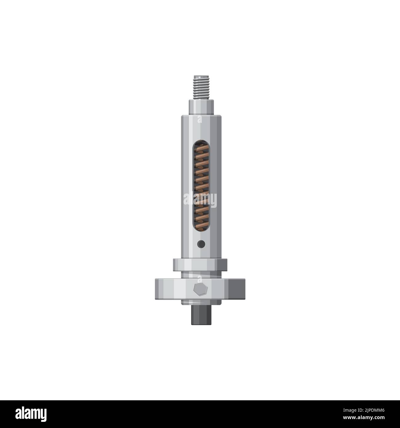 Vehicle detail isolated shock absorber damper realistic icon. Vector
