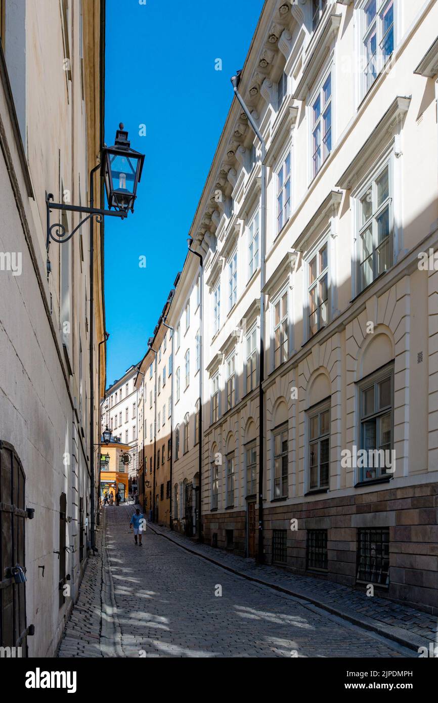 STOCKHOLM, SWEDEN - JULY 31, 2022: Tullgränd in the gamla stan area of the city. Stock Photo