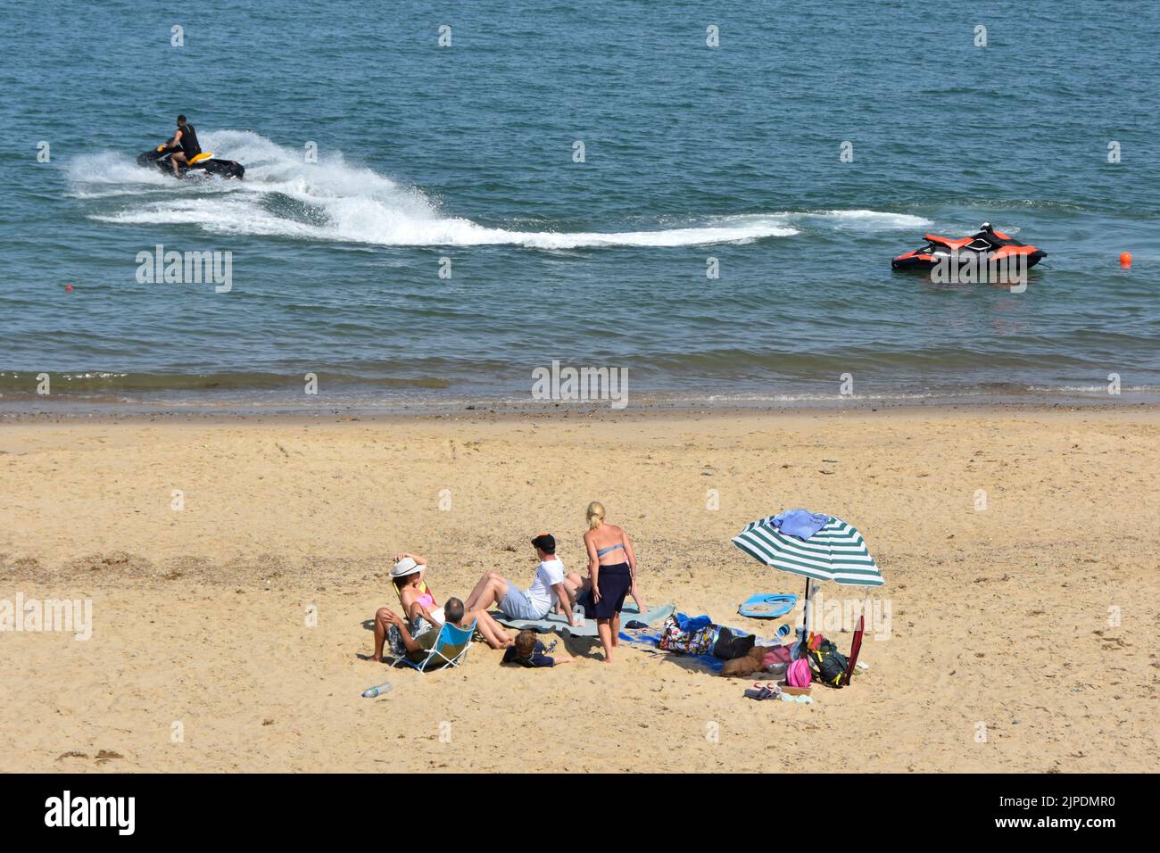 Looking down from WintertononSea sand dunes lad enjoying high speed