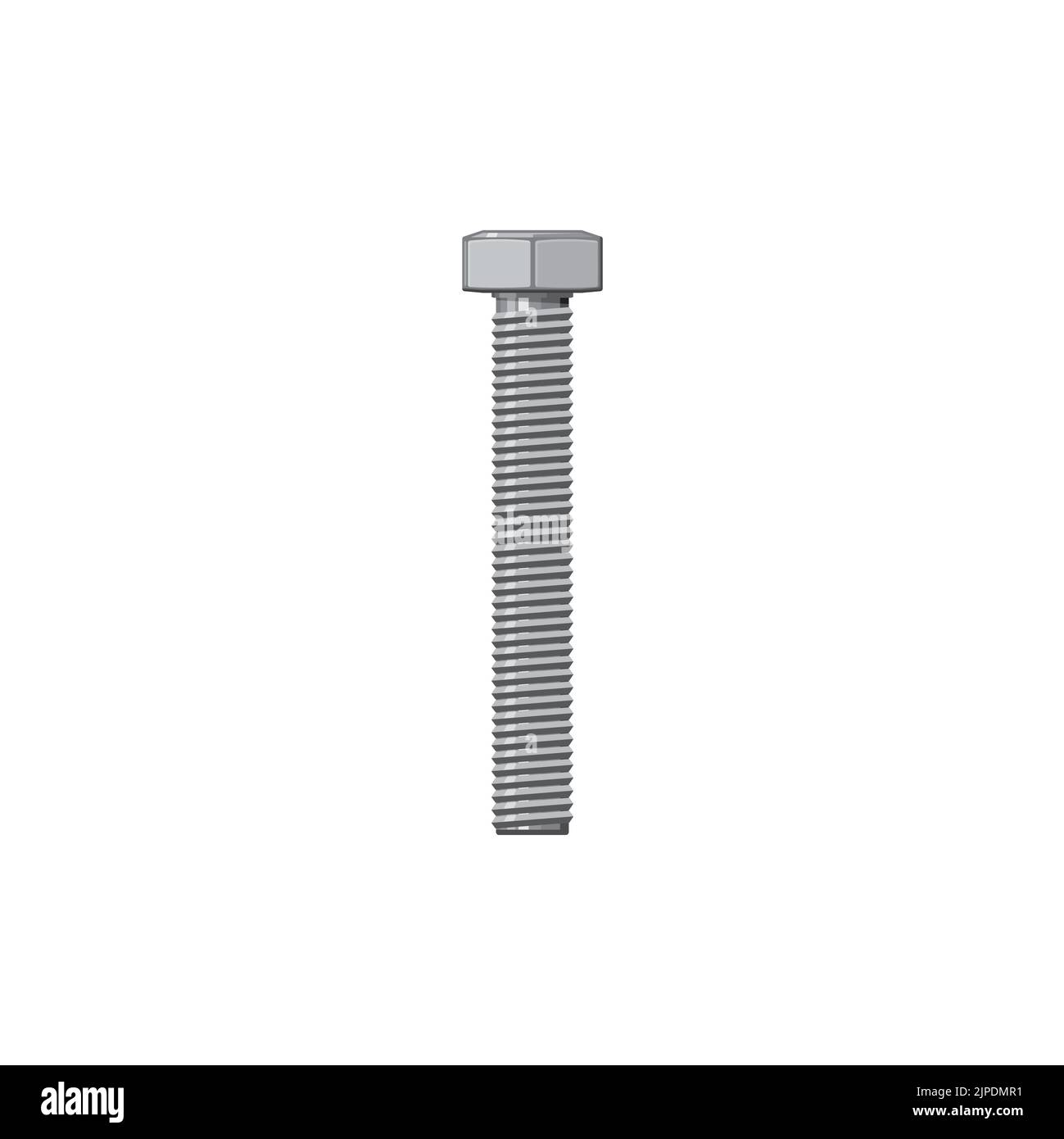 Stainless steel cap head bolt isolated fixing tool icon. Vector