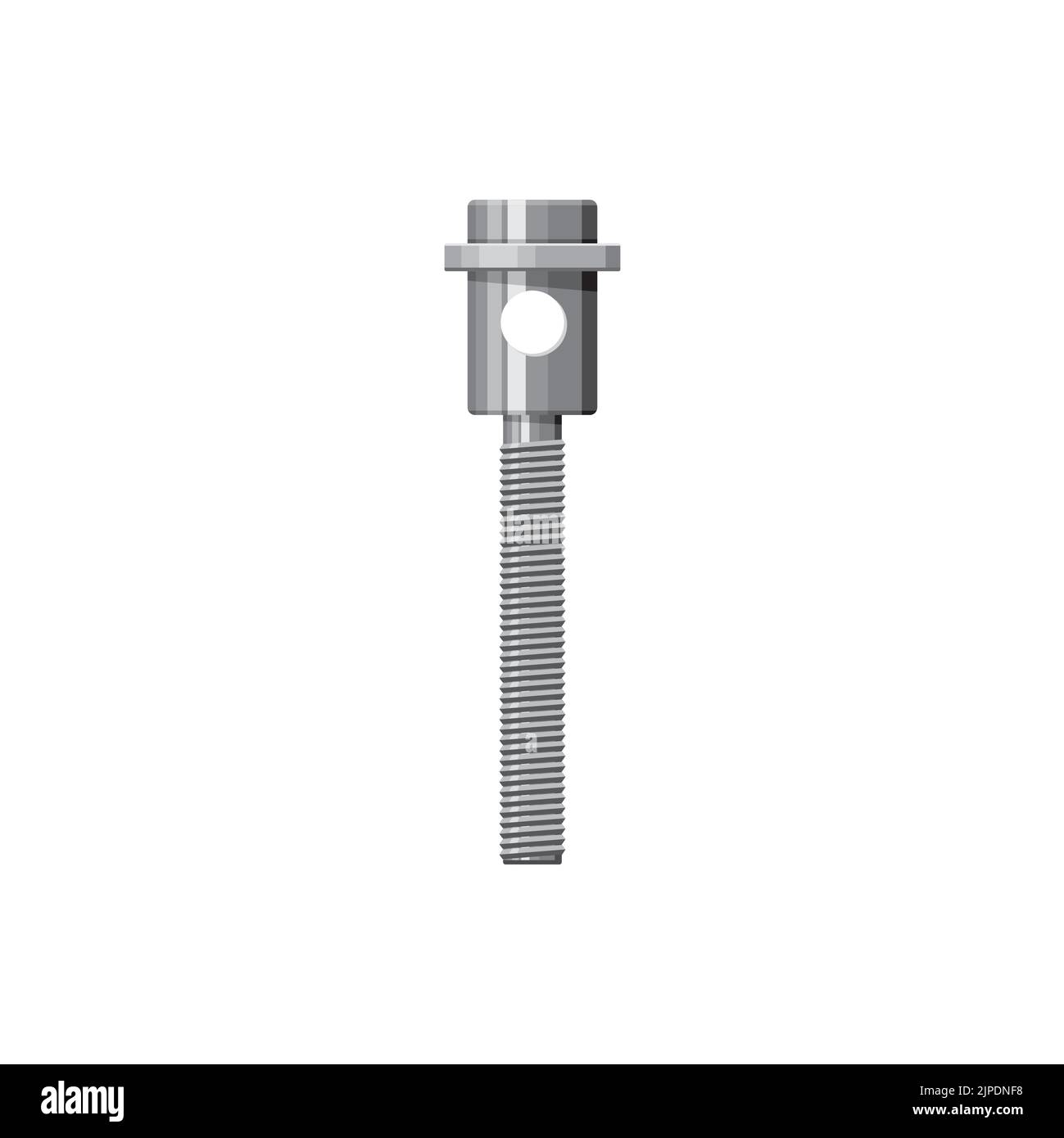 Vehicle detail isolated shock absorber damper realistic icon. Vector