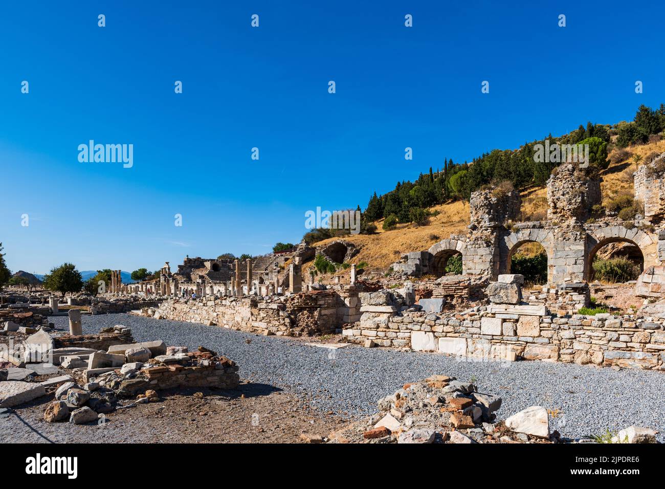 Ephesus ancient city in Turkey. Archaeological site of Ephesus ...