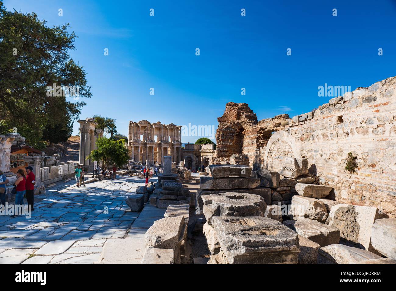 Ephesus, Turkey - September 2021: Ephesus ancient city landscape with ...