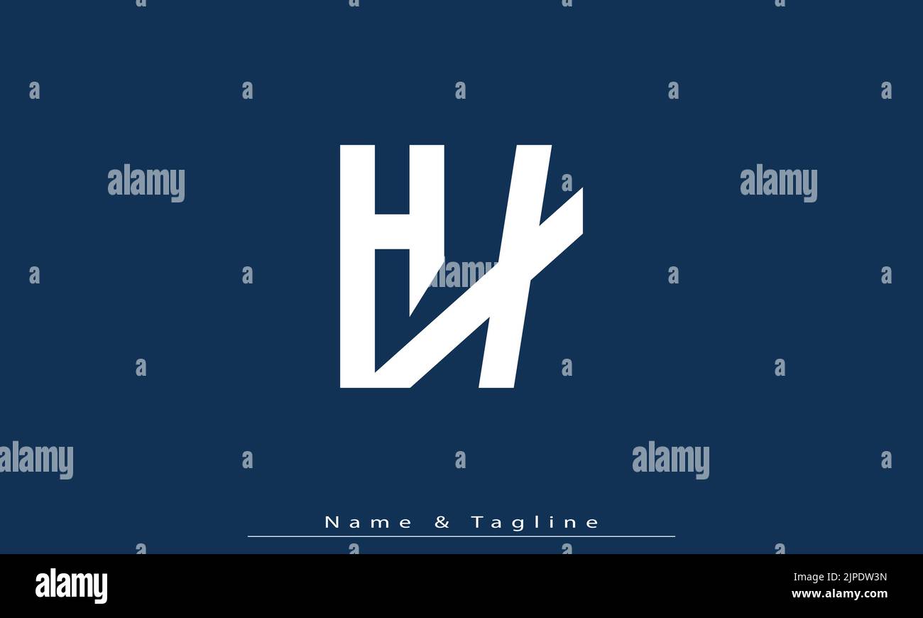 Alphabet letters Initials Monogram logo HX , XH Stock Vector