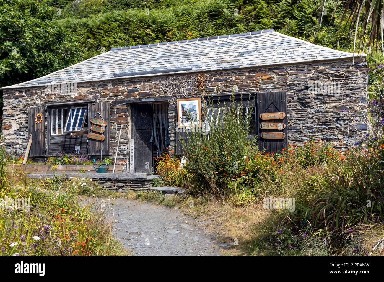 The Old Forge Gallery in Boscastle Cornwall Stock Photo