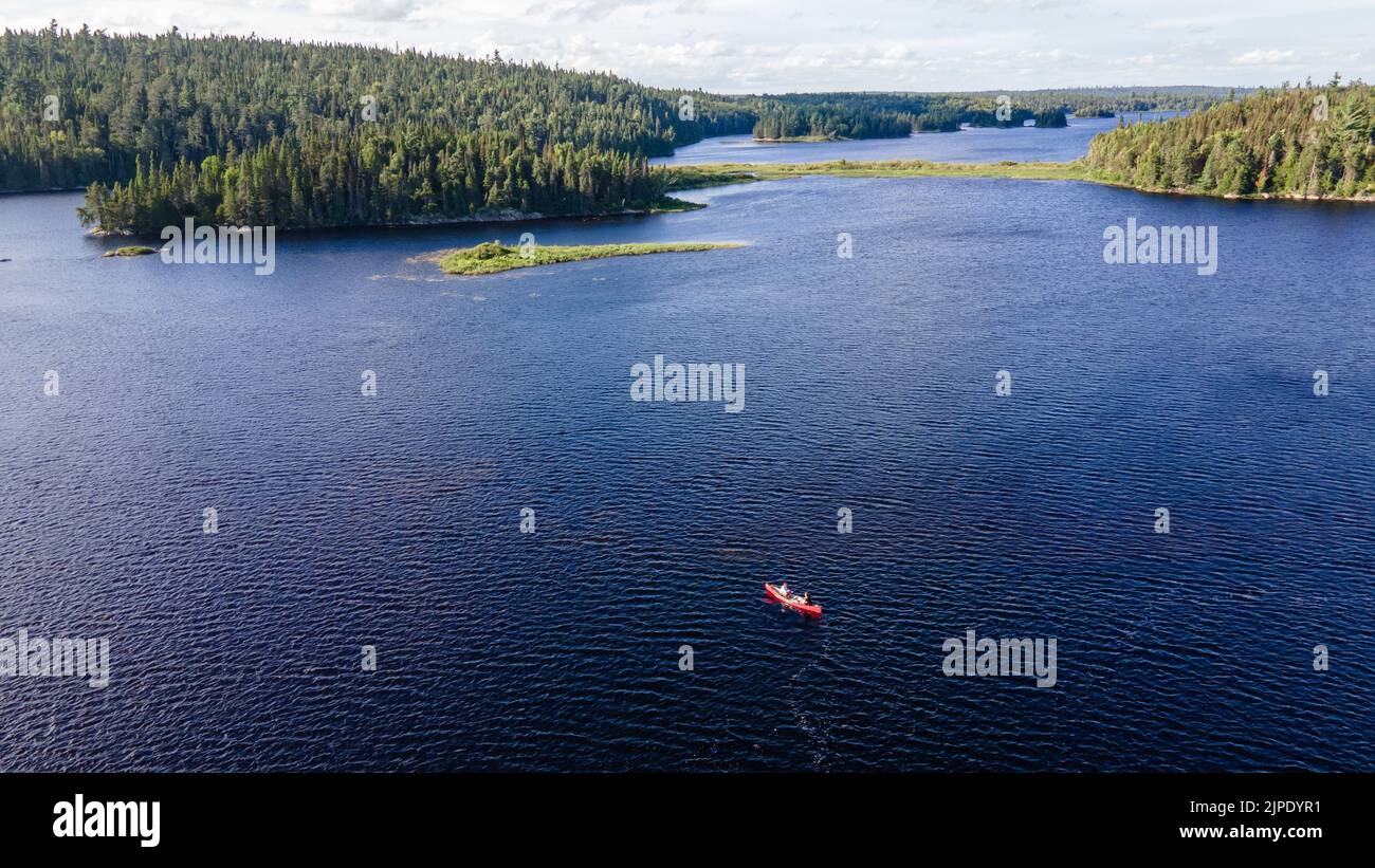 Canoe Camping in Canada Stock Photo Alamy