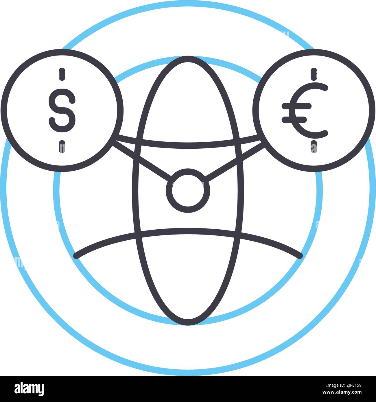 mutual fund line icon, outline symbol, vector illustration, concept sign Stock Vector