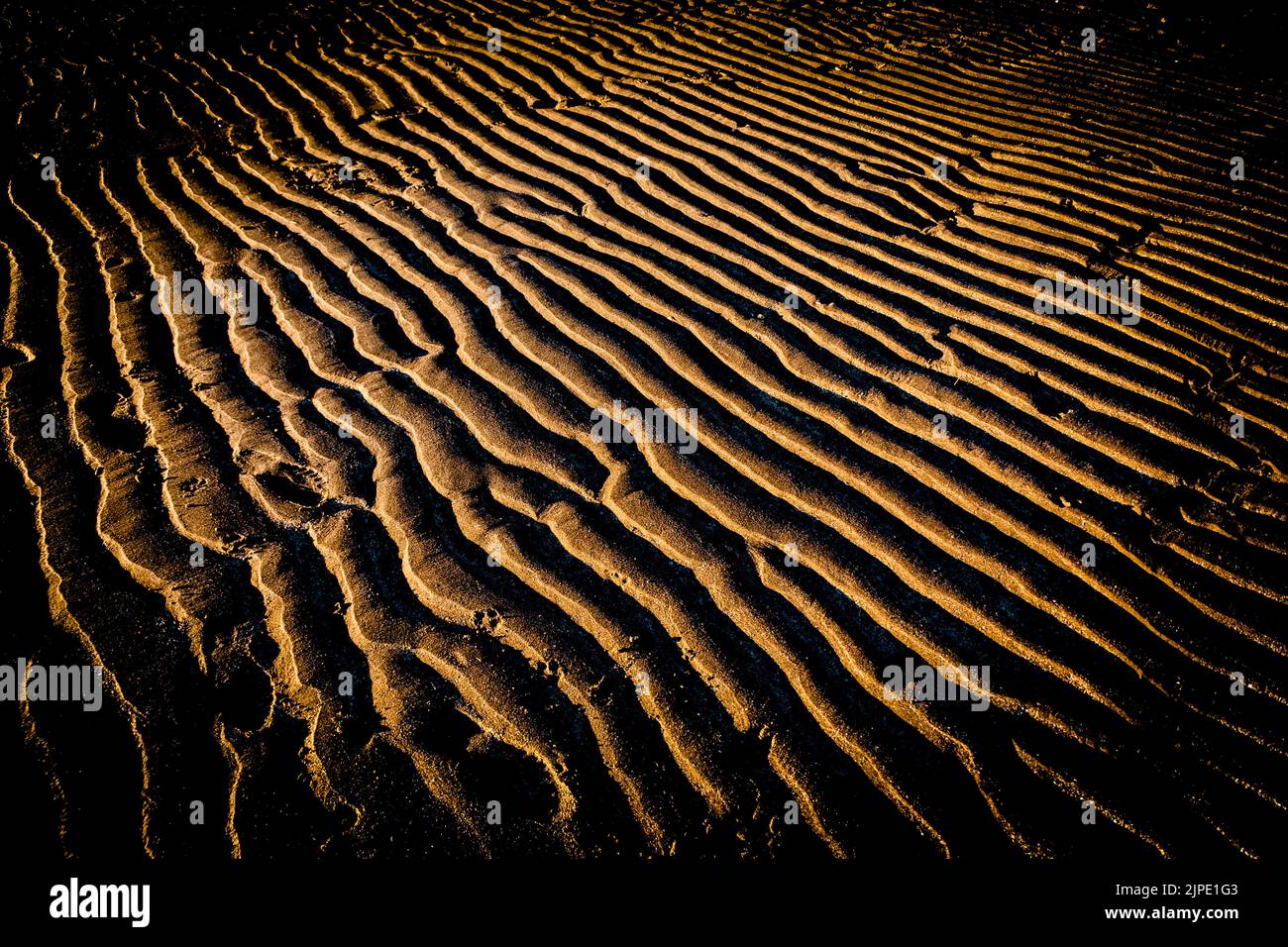 Rippling sand on a beach in North Wales, UK Stock Photo - Alamy