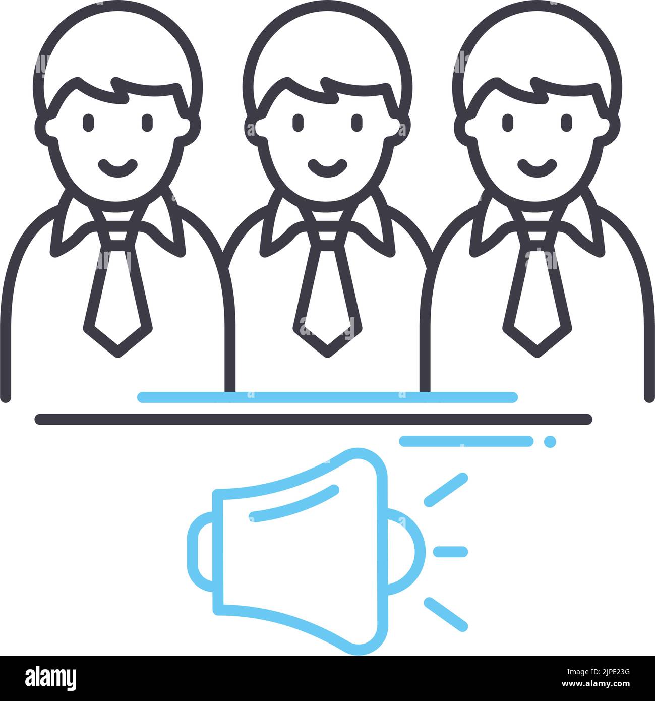 viral marketing line icon, outline symbol, vector illustration, concept