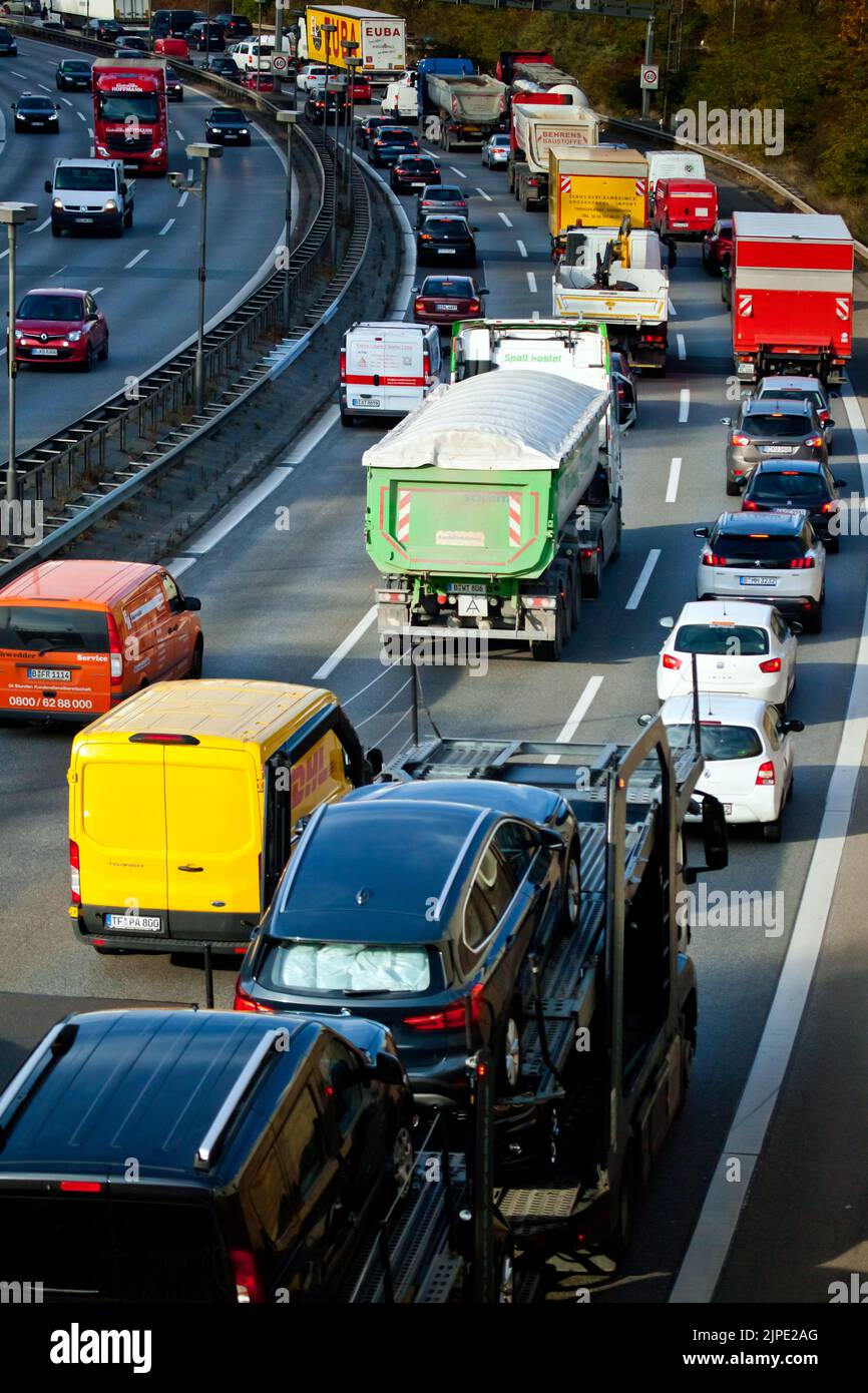 highway, traffic jam, rush hour, highways, motorway, motorways, traffic jams, rush hours Stock