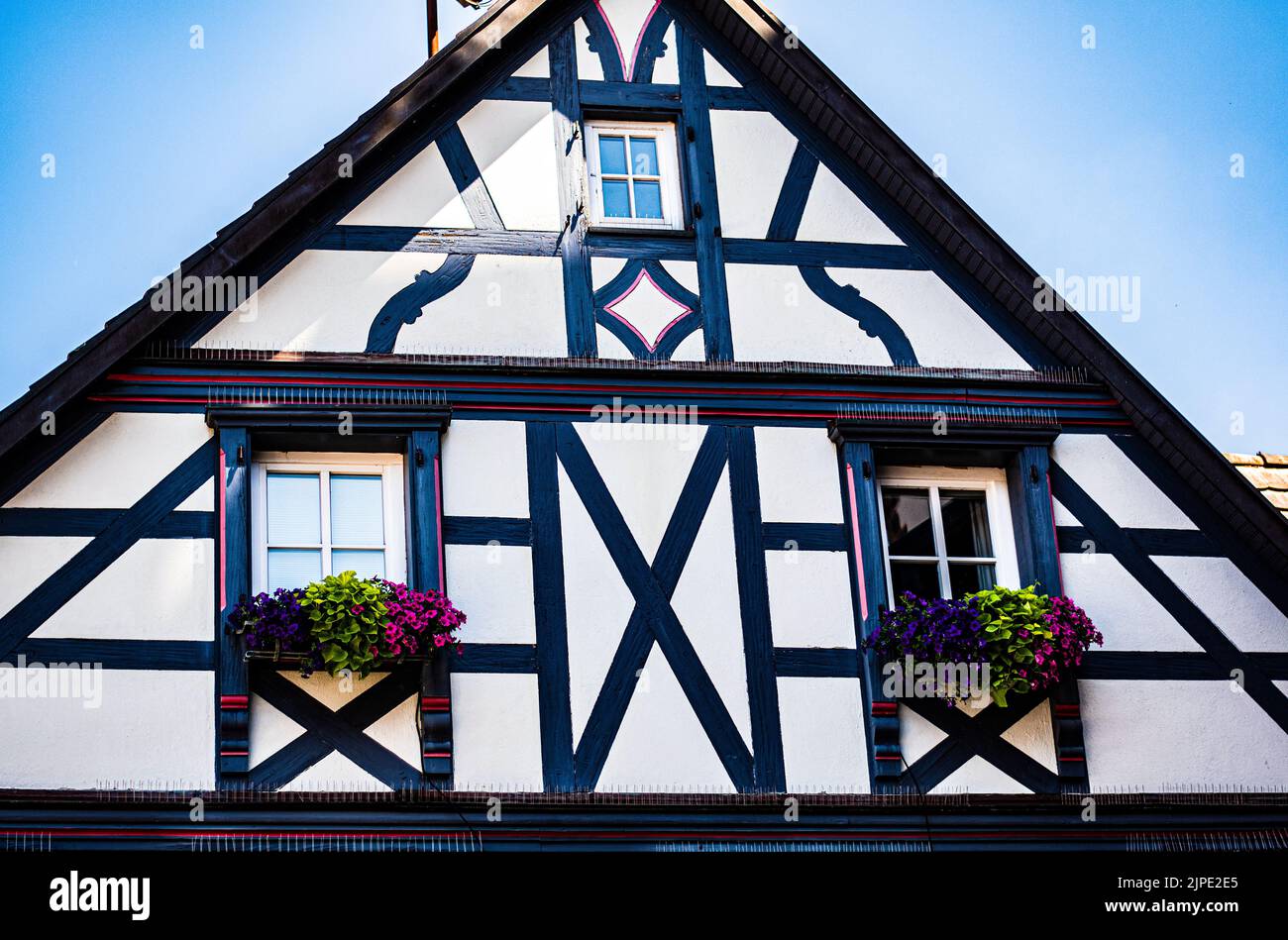 Facade detail of typical house in the Black Forest (Germany Stock Photo