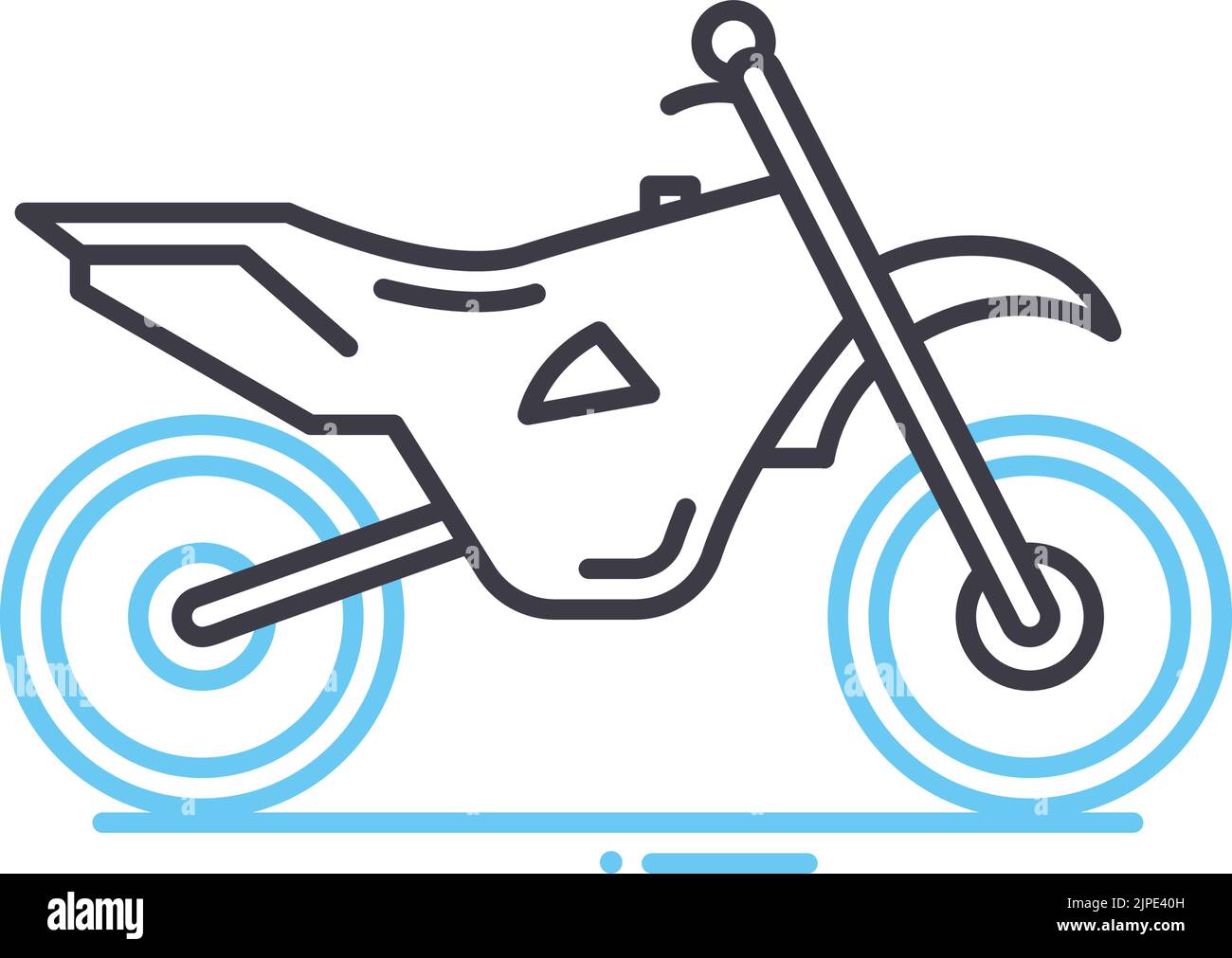 motorcycle line icon, outline symbol, vector illustration, concept sign Stock Vector