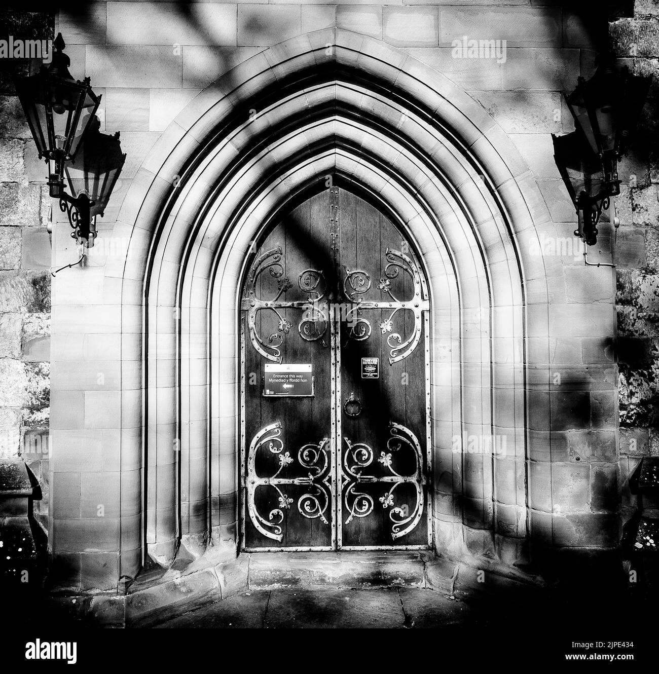 Church doors wales Black and White Stock Photos & Images - Alamy
