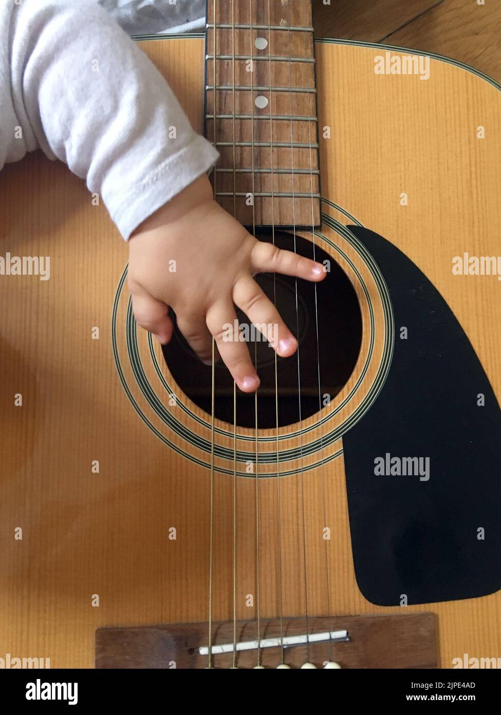guitar, baby hand, guitars, baby hands Stock Photo