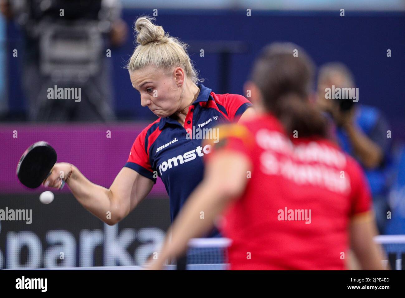 Munich, Germany. 17th Aug, 2022. Table Tennis; European Championship, Quarterfinals; Doubles