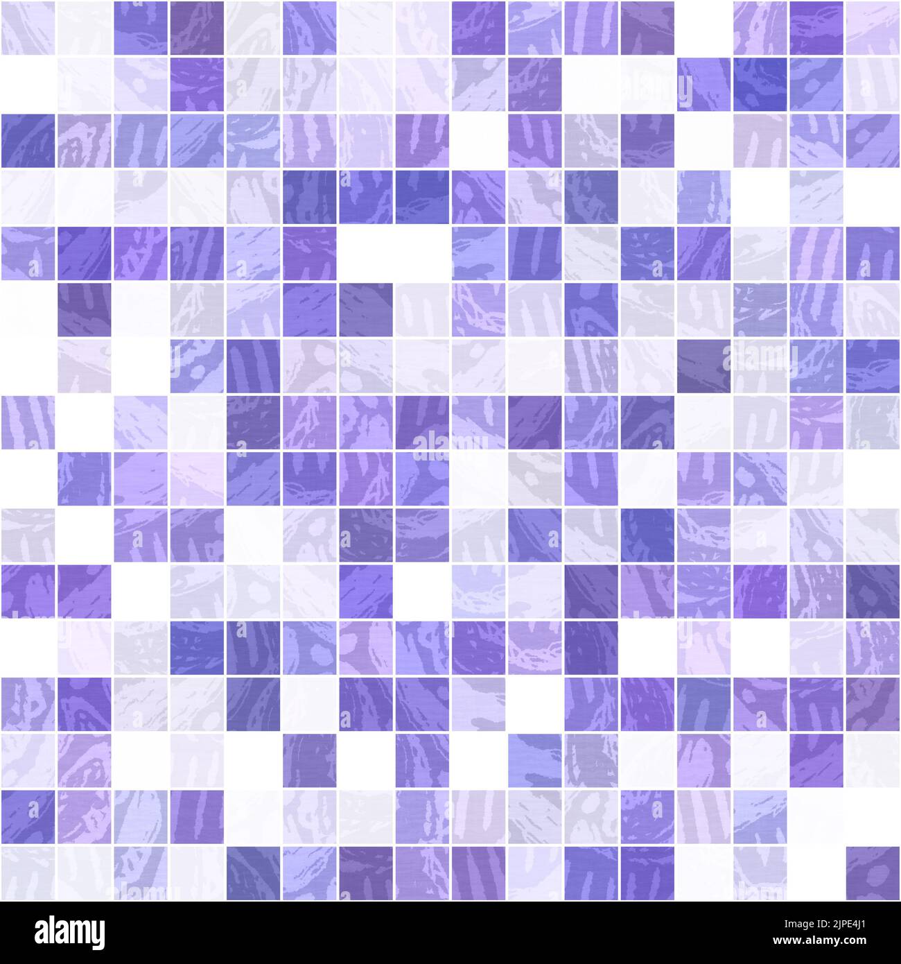 Tiny purple geometric mosaic pixel grid seamless pattern. Modern square ...