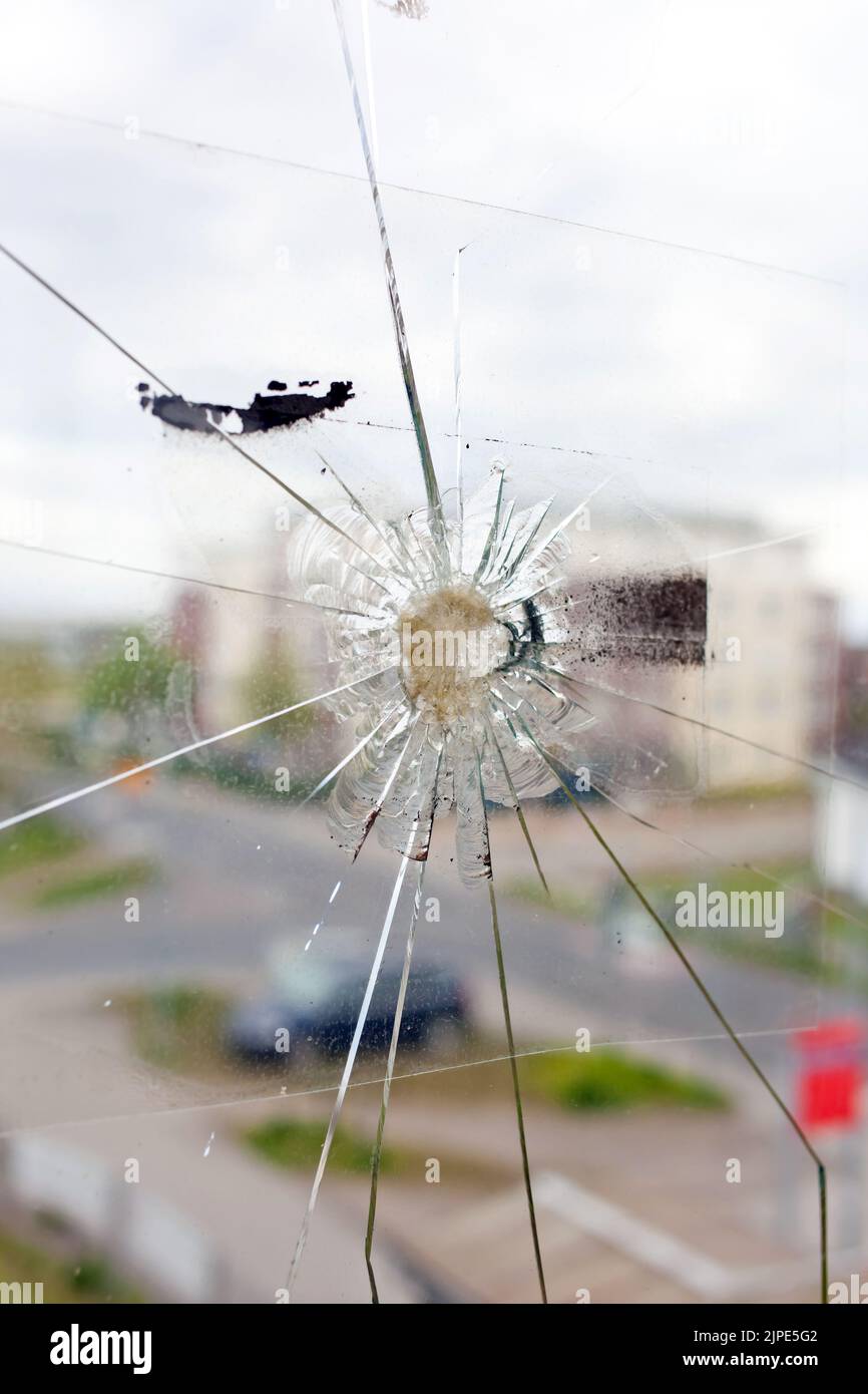 window glass, throwing stone, cracked, windows, throwing stones