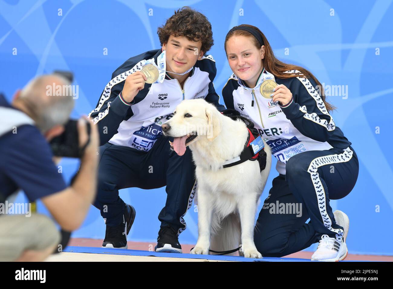 Rome, Italy. 17th Aug, 2022. PELLACANI Chiara and SANTORO Matteo (ITA) during the LEN European