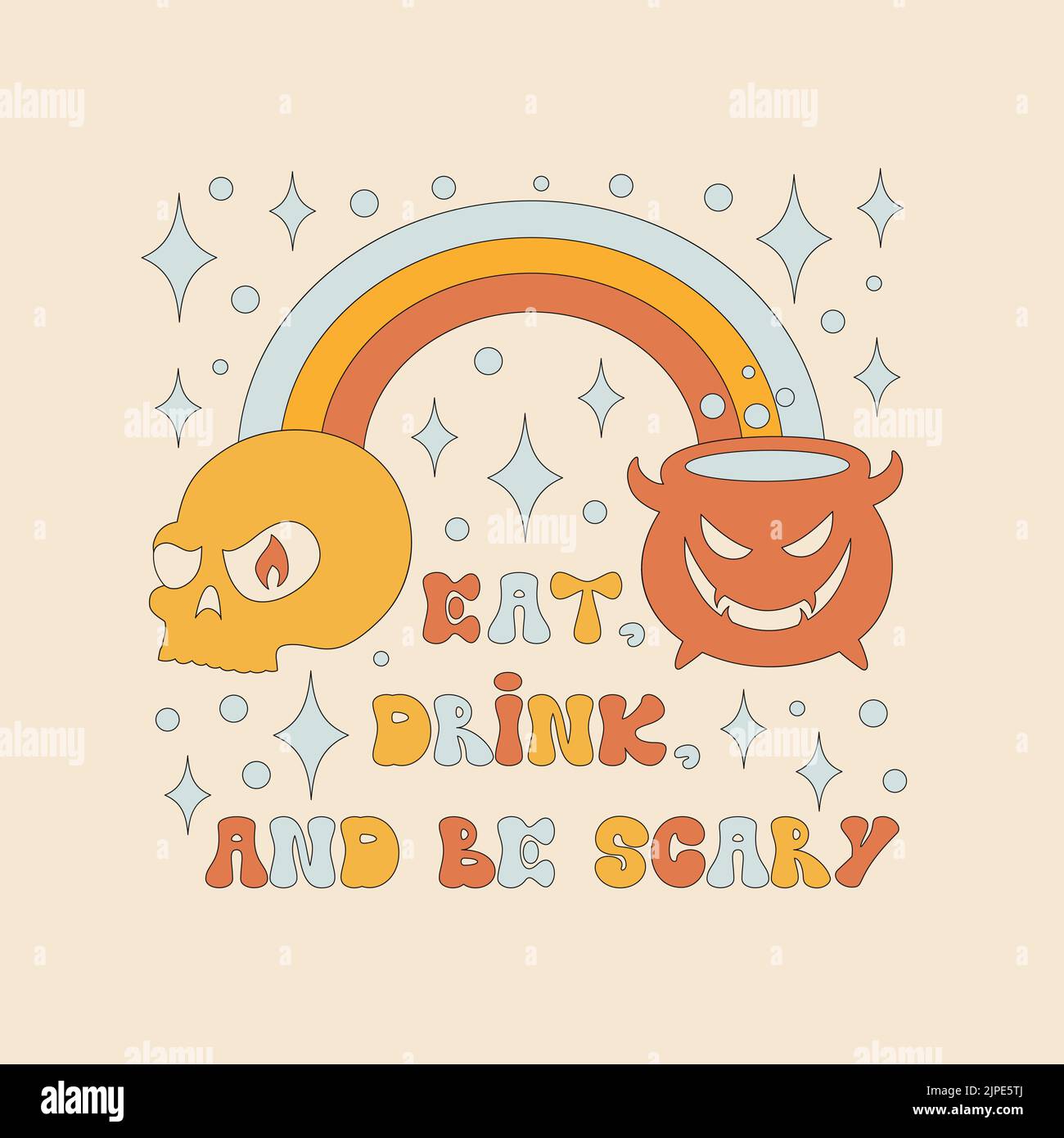 Halloween simple minimalist background with a sparkle. Stock Vector
