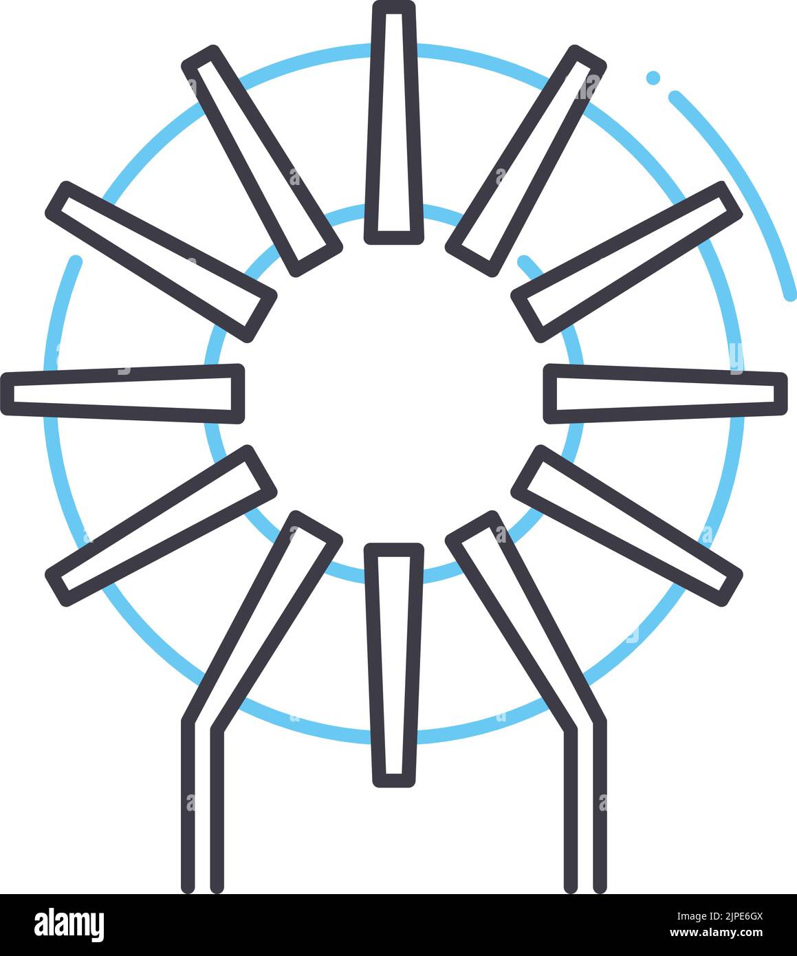 Inductor line icon, outline symbol, vector illustration, concept sign