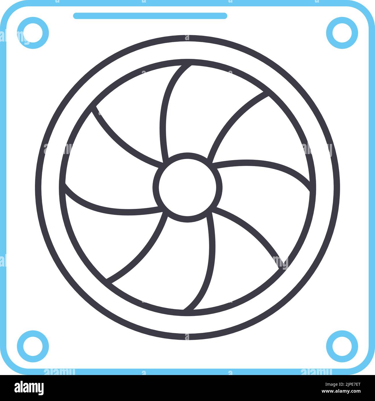 radiator line icon, outline symbol, vector illustration, concept sign Stock Vector