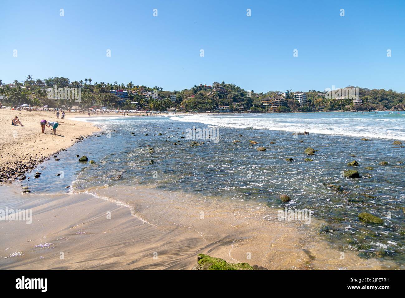 A view of the coast in Sayulita, Mexico Stock Photo