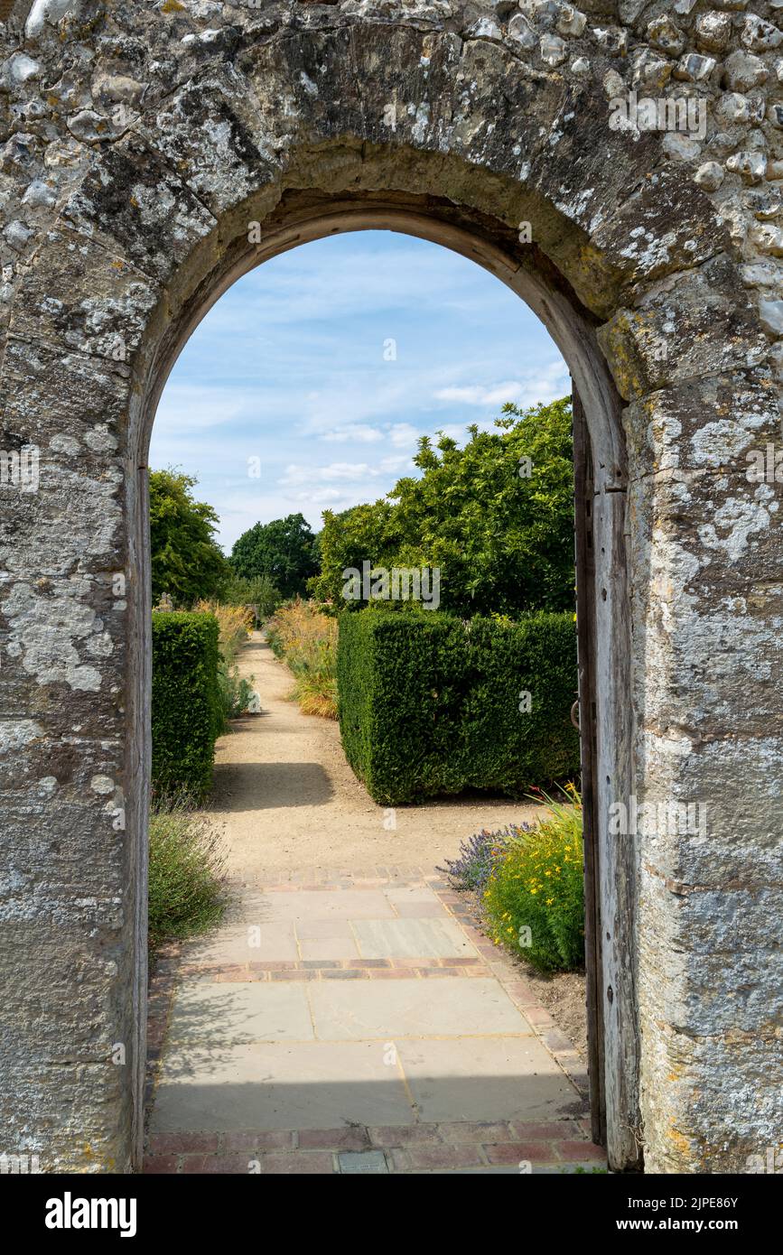 The walled garden at Parham House and Gardens, Sussex Stock Photo