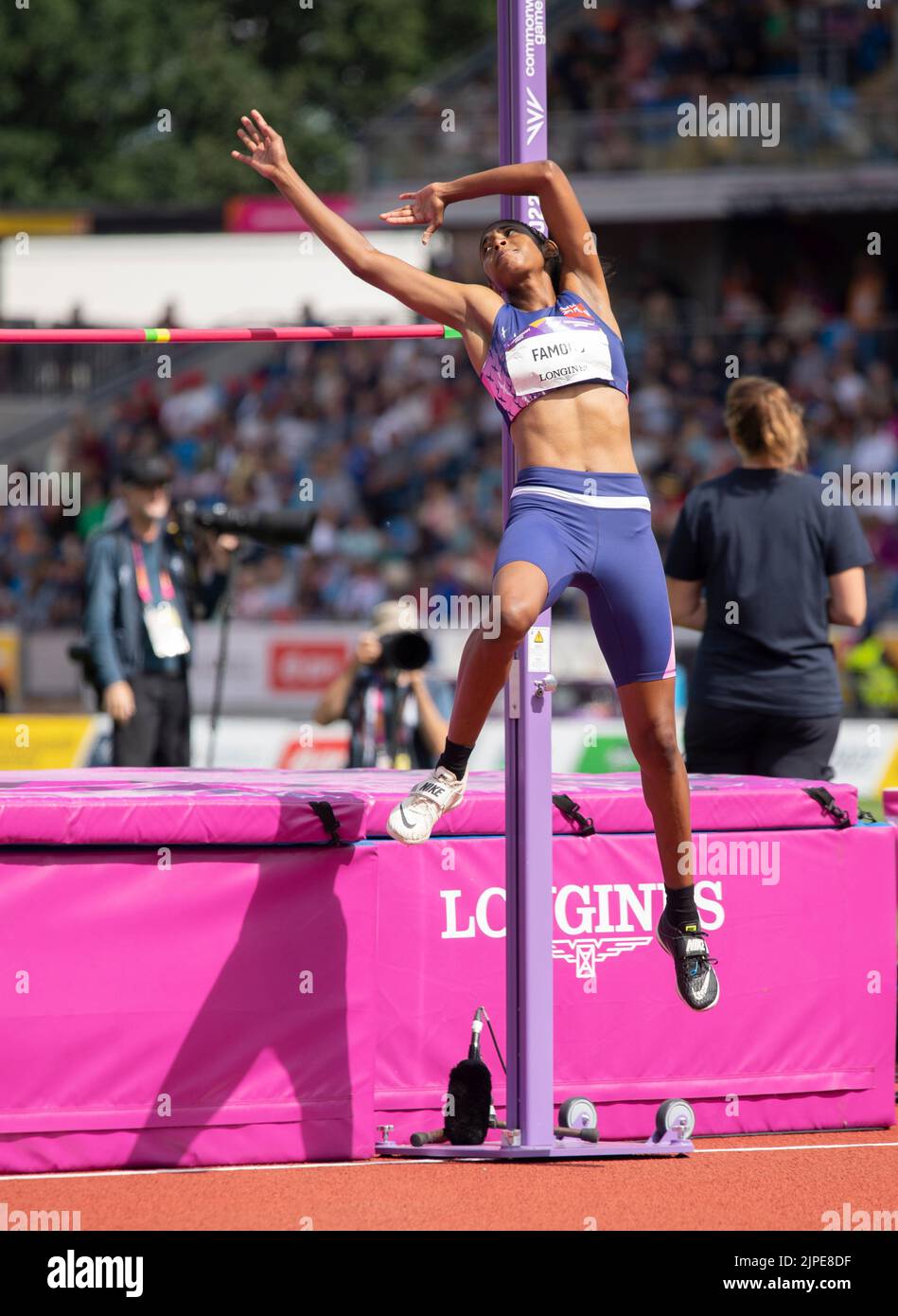 Natasha Chetty of the Seychelles competing in the women’s high jump