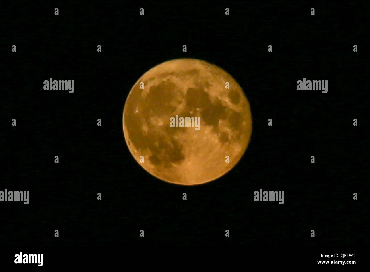 August's full Moon also know as the Sturgeon Moon Stock Photo Alamy