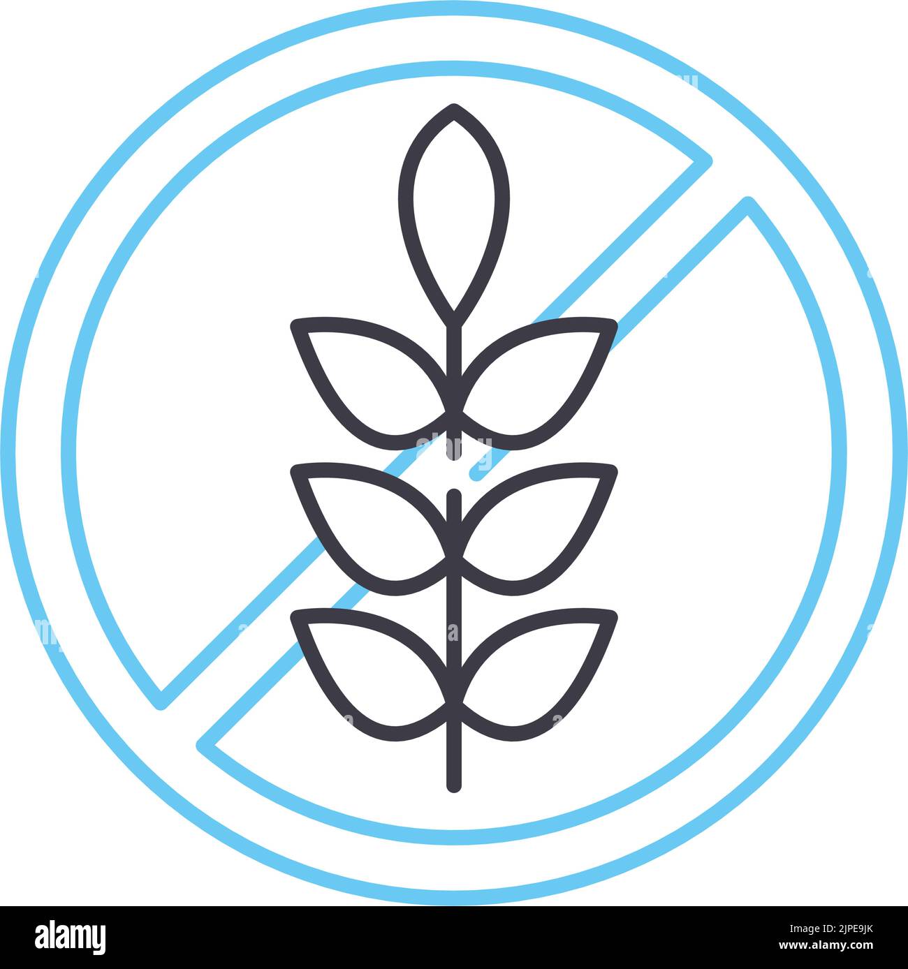 gluten free line icon, outline symbol, vector illustration, concept sign Stock Vector