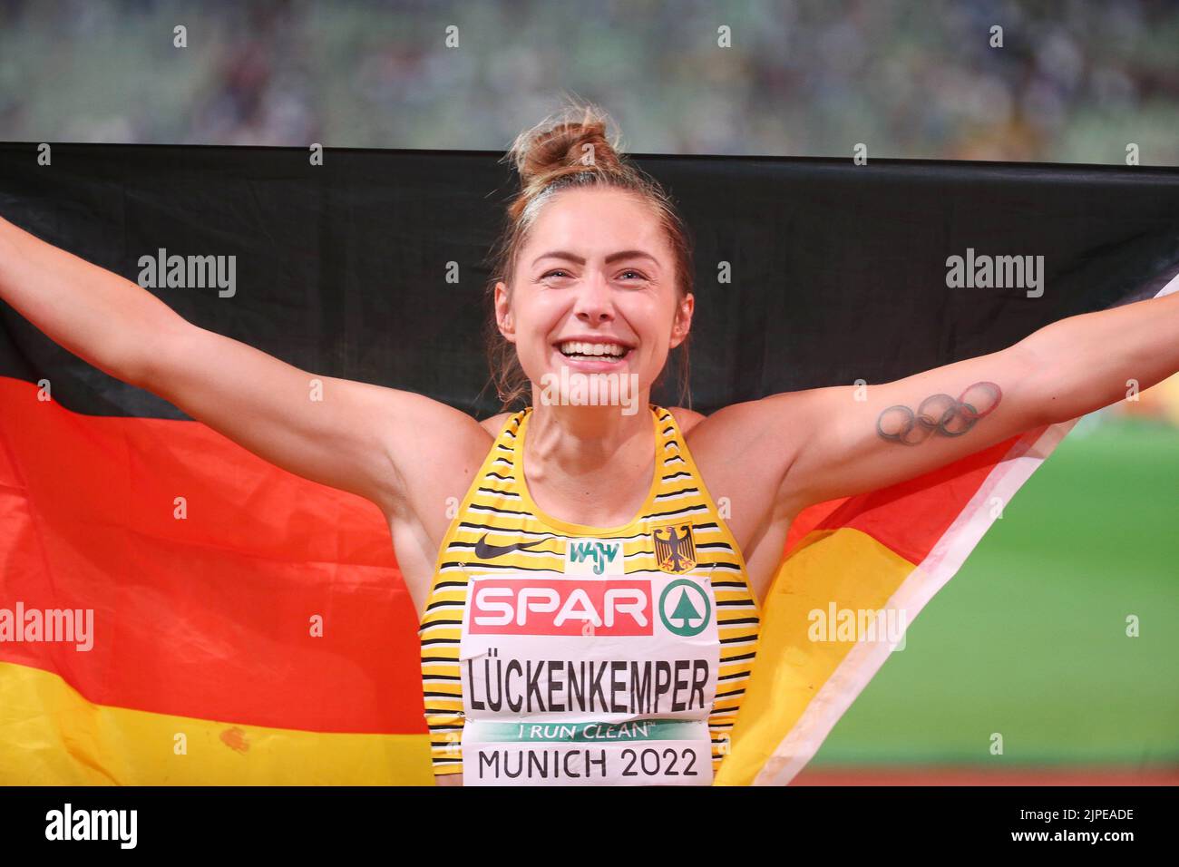 Munich, Allemagne. 16th Aug, 2022. Gina Luckenkemper of Germany Gold