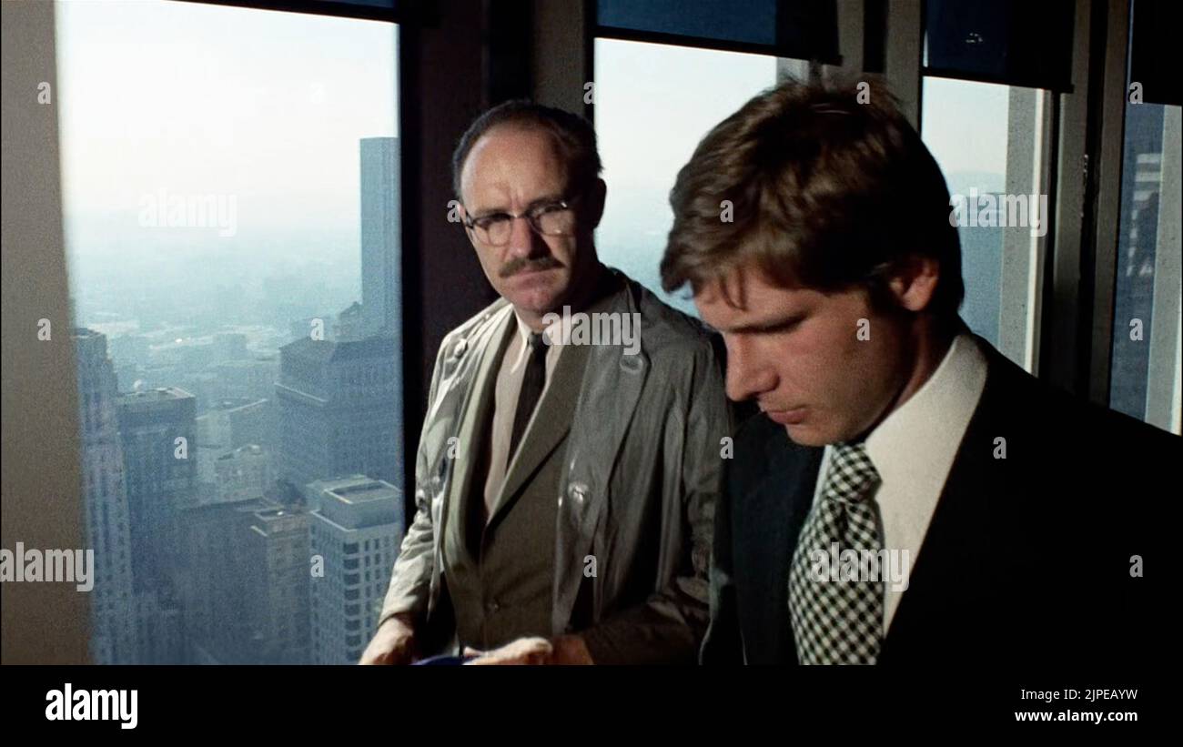 Los Angeles.CA.USA.  Gene Hackman and Harrison Ford    in a scene in (C) The Directors Company/Paramount Pictures film, The Conversation (1974) Director:Francis Ford Coppola Writers: Francis Ford Coppola Source: Michelangelo Antonioni film Blowup,  Ref:LMK110-SLIB14082022-001 Supplied by LMKMEDIA. Editorial Only. Landmark Media is not the copyright owner of these Film or TV stills but provides a service only for recognised Media outlets. pictures@lmkmedia.com Stock Photo
