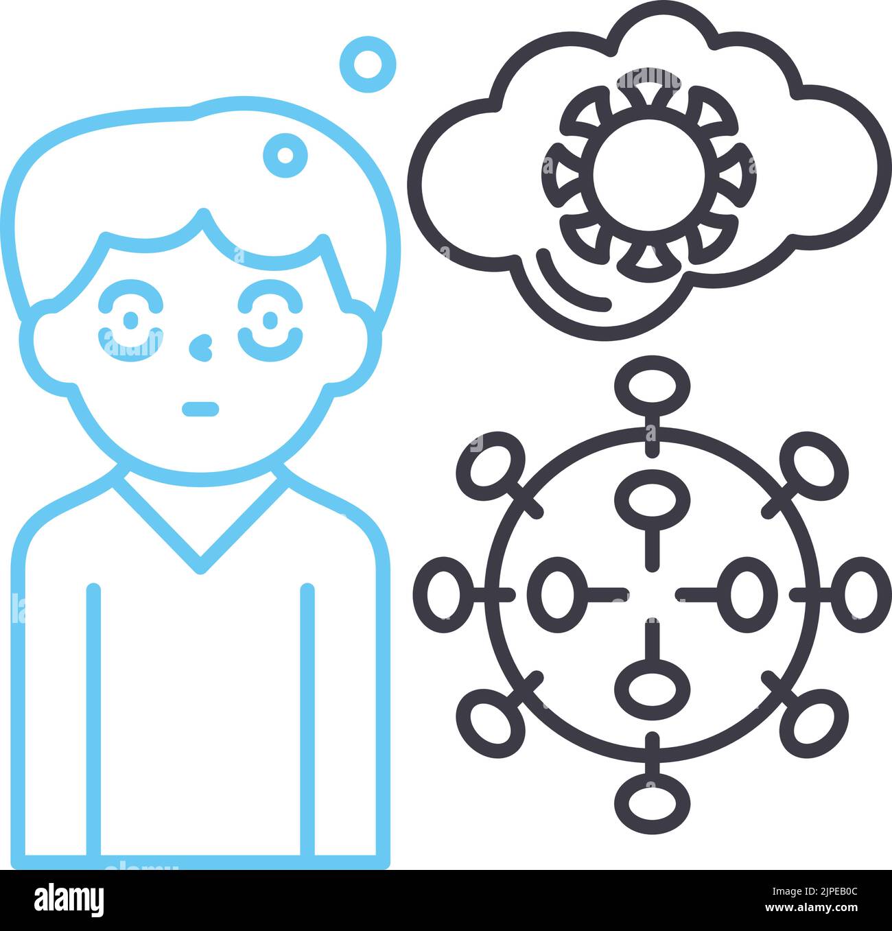 new paradigm line icon, outline symbol, vector illustration, concept ...