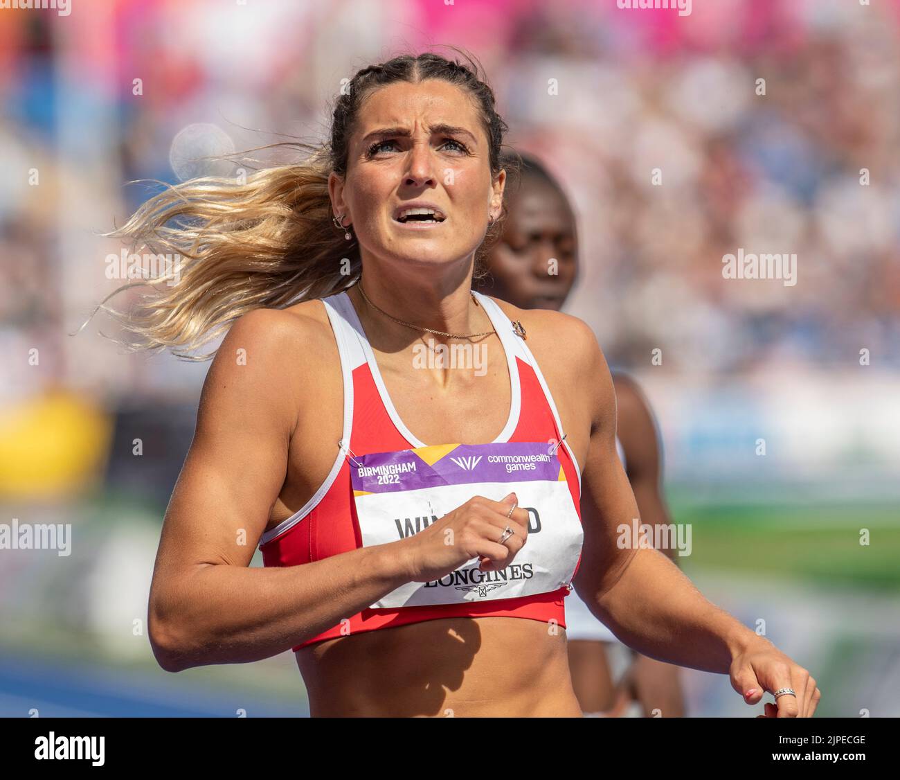 Charlotte Windfield of Malta competing in the women’s 200m heats at