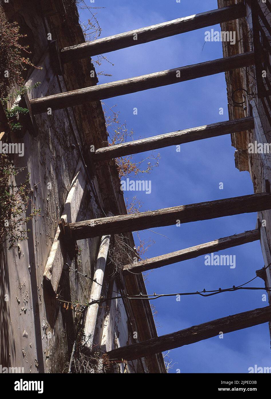 Building support struts, Sicily Stock Photo