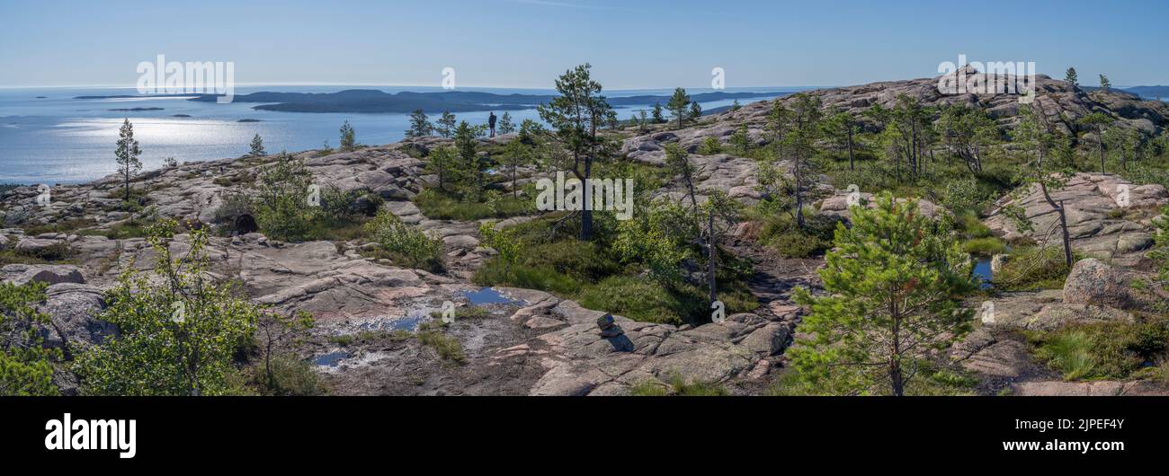 Stunning View of Skuleskogen National park and Sweden High Coast Stock Photo