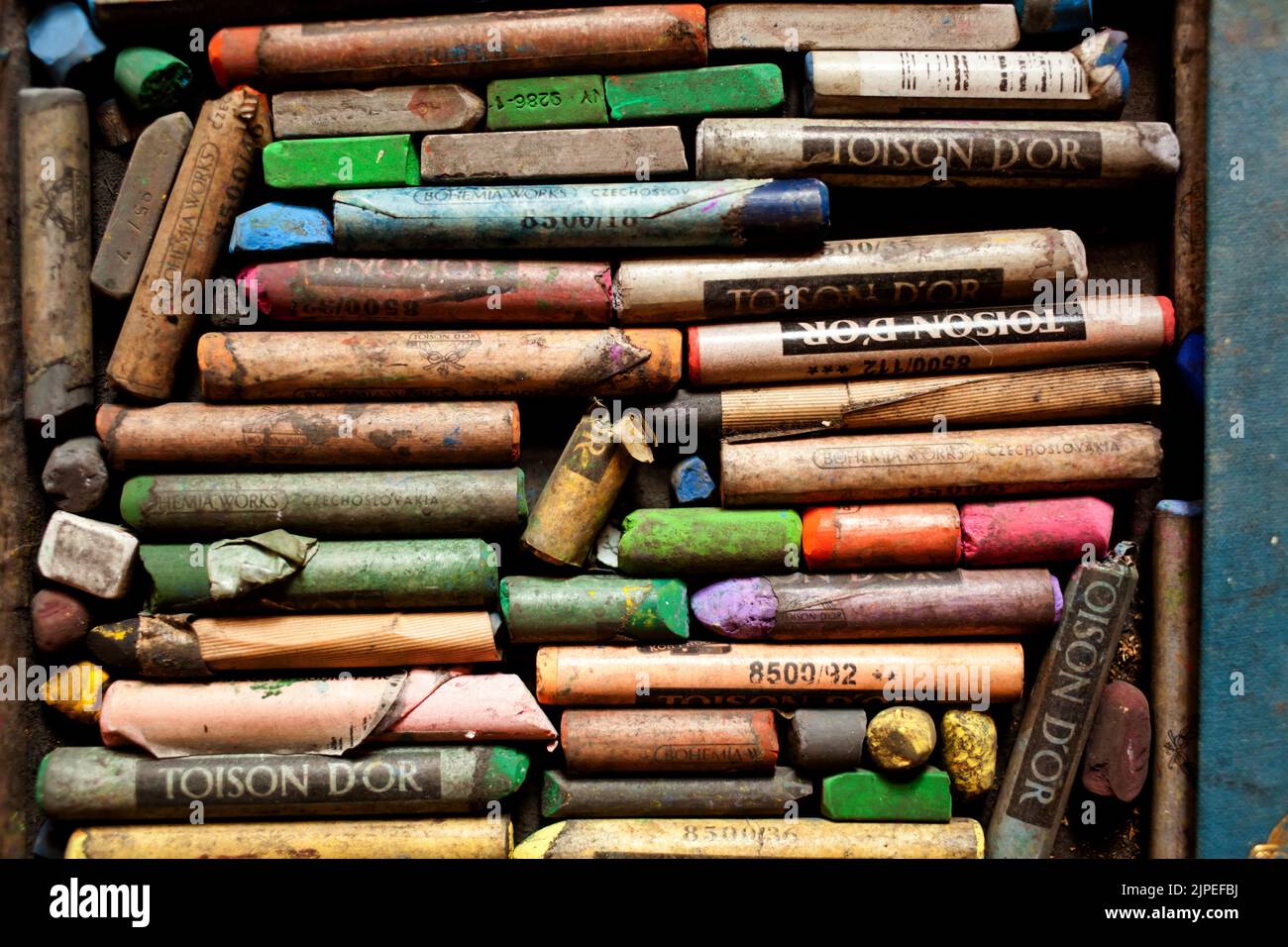 pastel crayon, pastellmalerei, pastel crayons Stock Photo Alamy