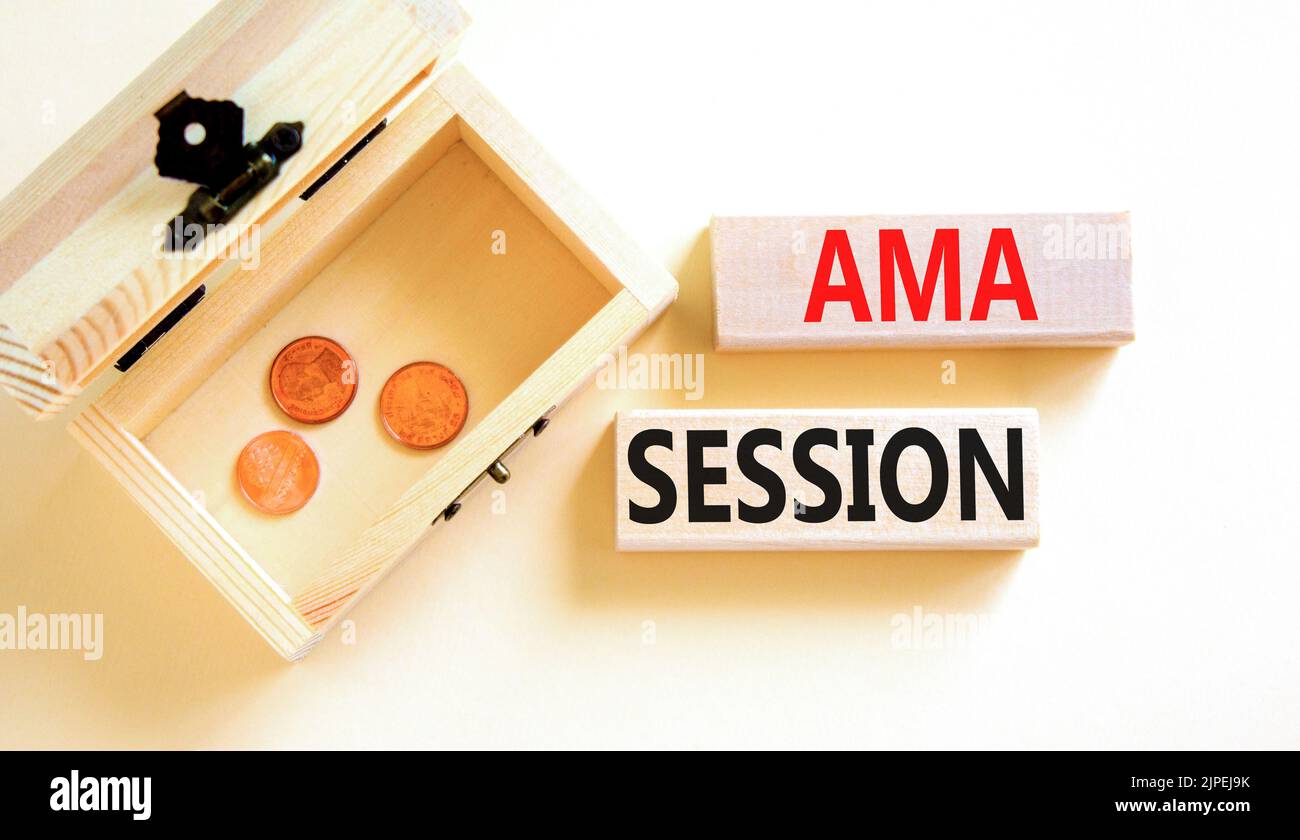 AMA ask me anything session symbol. Concept words AMA ask me anything ...