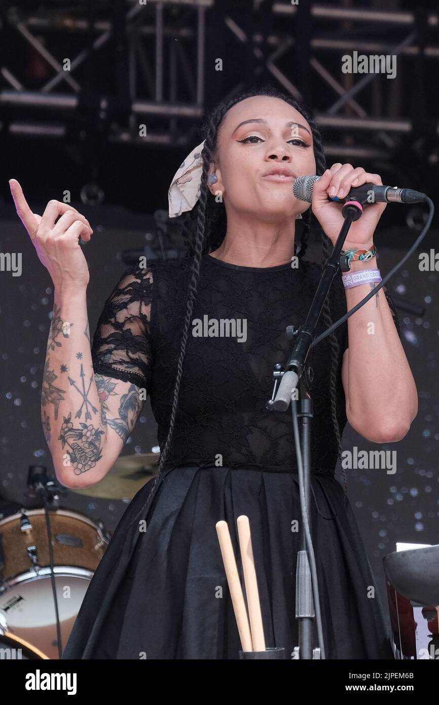 Winchester, UK. 14th Aug, 2022. Marcia Richards, female vocalist, alto