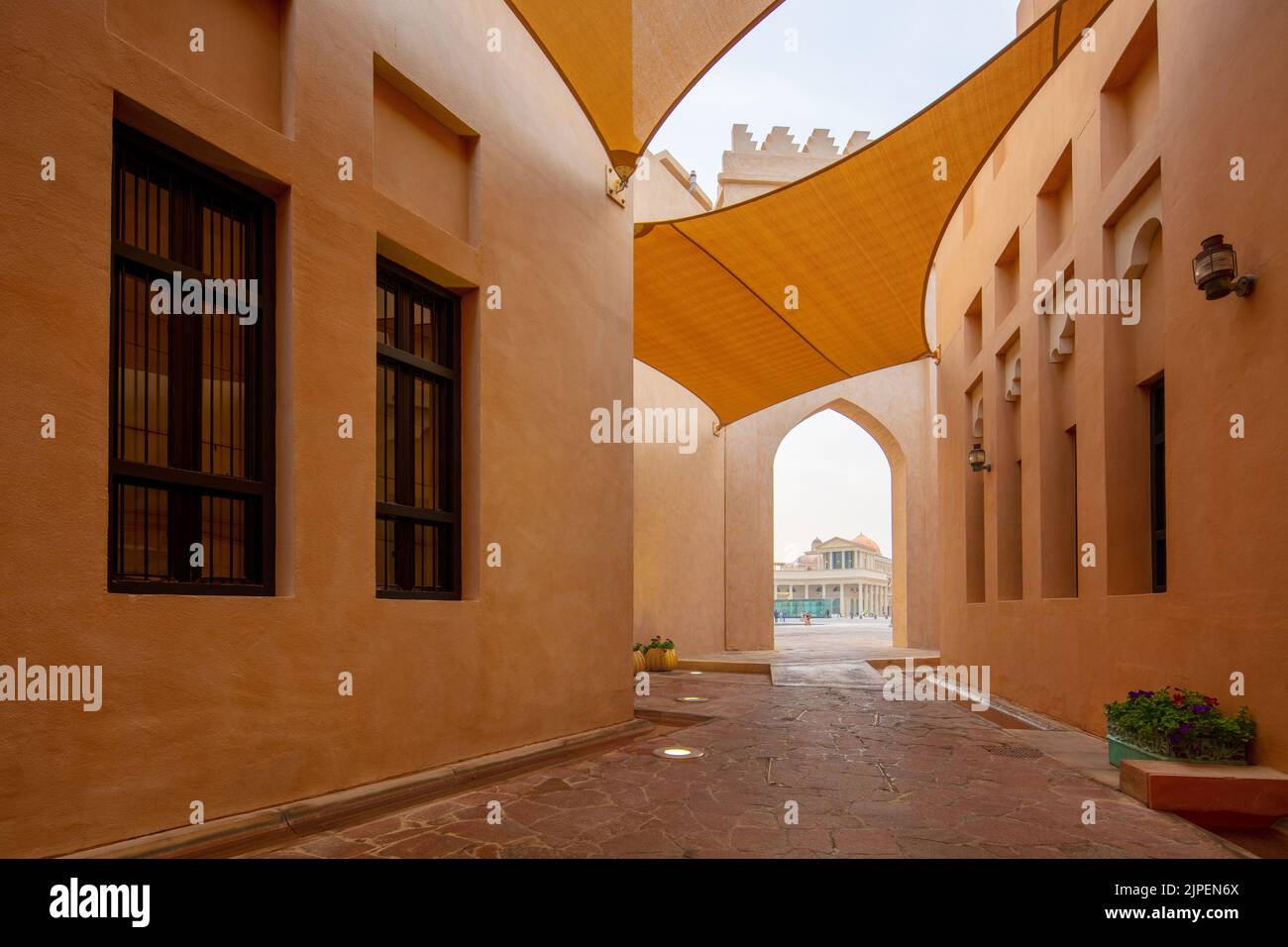 A beautiful alley in an Islamic museum in Doha, Qatar Stock Photo Alamy